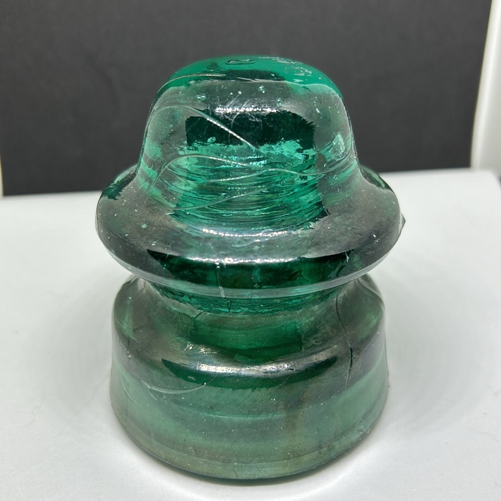 Turquoise Vintage Glass Insulator